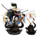 Anime Figure One Piece Roronoa Zoro VS Kaidou Battle GK Action Figures Statue Model Kids Toys Doll Gifts Desktop Ornaments