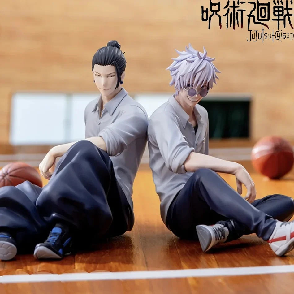 14cm New Gojo Satoru Anime Jujutsu Kaisen Action Figure Geto Suguru Seated Noodle Stopper Model Toys Japanese Dolls Hobbies Gift