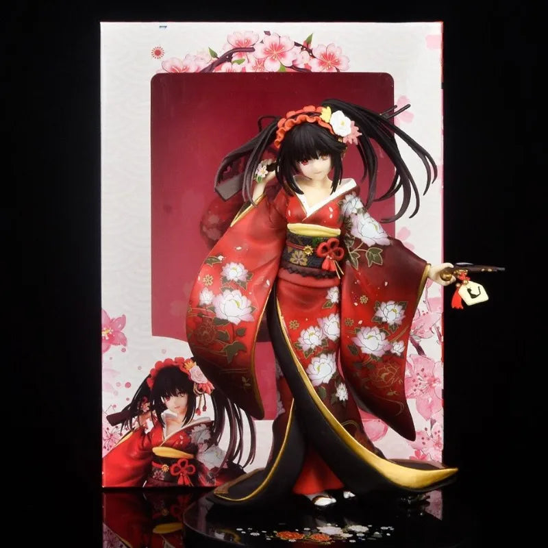 In Stock Chinese High Quality Version Date A Live Kurumi Tokisaki Formal Kimono Boxed Figure Collectible Model
