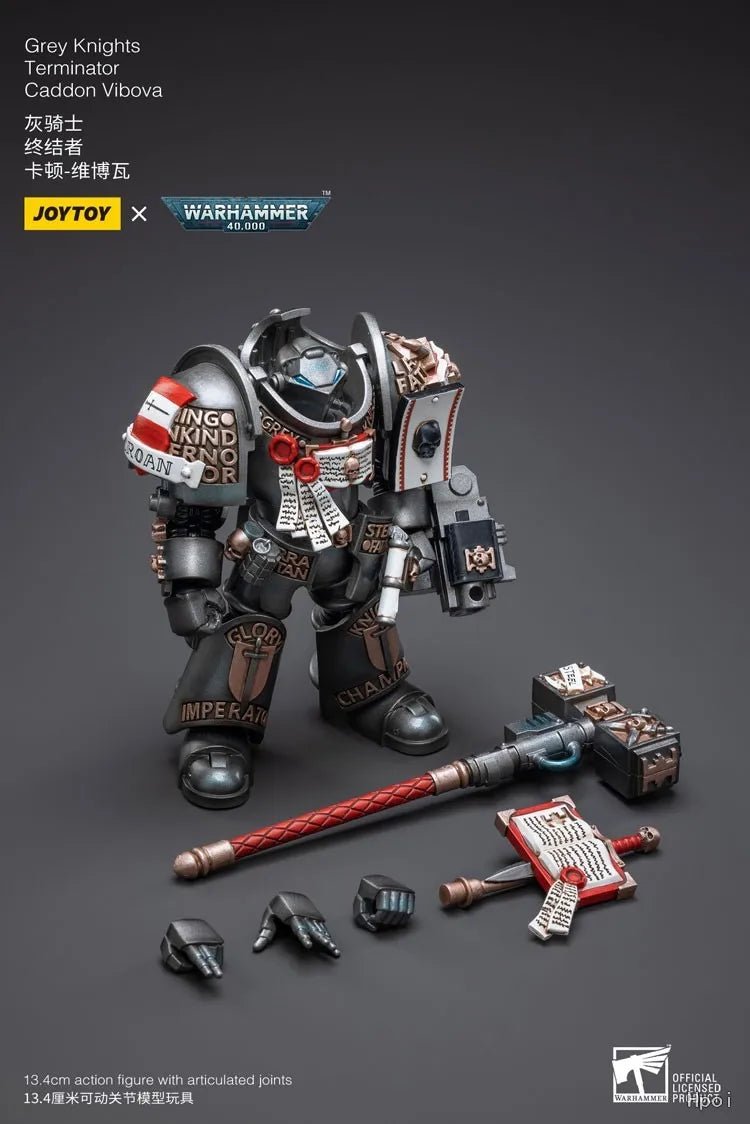 JOYTOY 1/18 Action Figure Warhammer 40K Grey Knights Terminator Caddon Vibova Model Toy