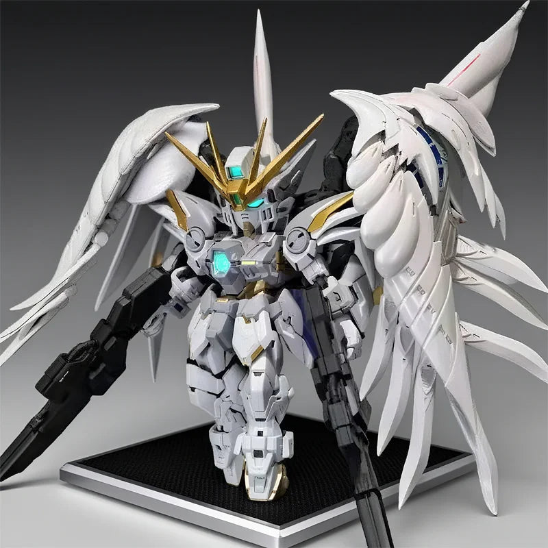 MGSD Wing Zero Snow White Ew Angel Version Spray Painted Plastic Toy Model Kit Action Figures Movable Mecha Model Boys Gifts