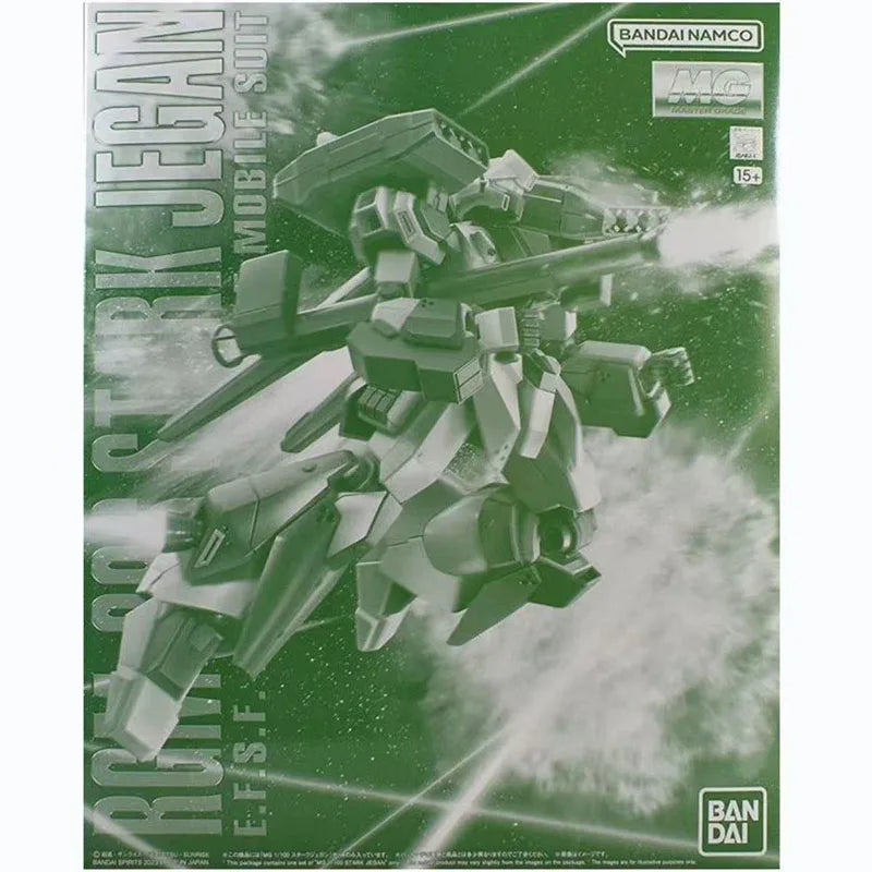Bandai Genuine MG Stark Jegan RGM-89S 1/100 Anime Action Figure Assembly Model Toys Collectible Model Ornaments Gifts For Childn