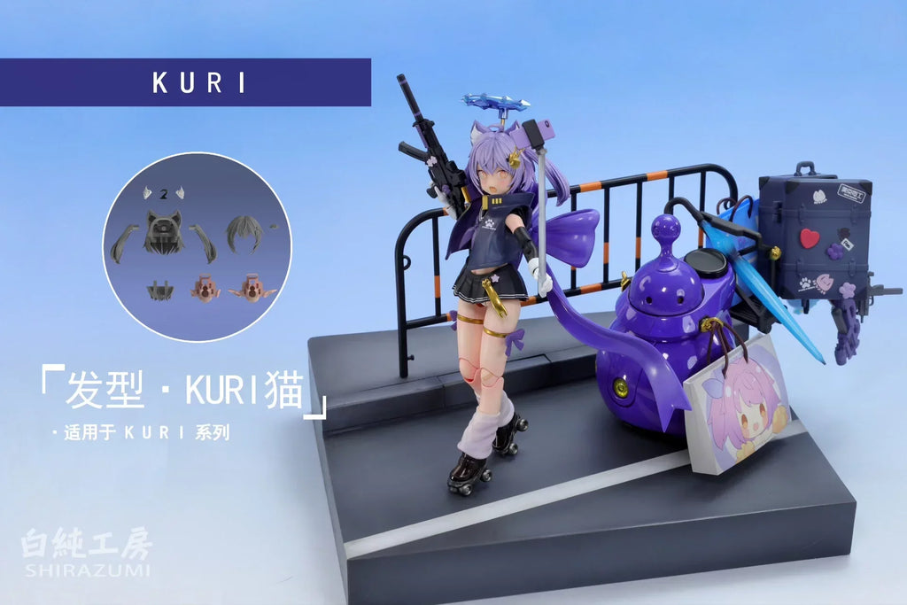 【No Figure】1/12 Scale Female Soldier Kotobukiya Hairstyle Cat Conversion Parts Accessories For 6in Kotobukiya Action Figure Mo