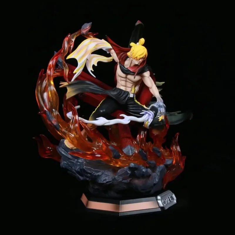 35cm One Piece Figure Sanji Can Glow Double-headed Replacement Anime Collection Model Desktop Ornament Decorations Children Toys