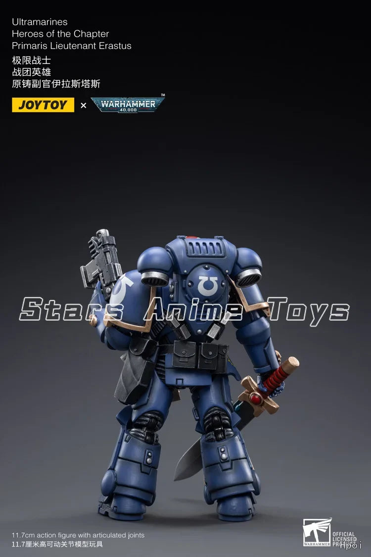 JOYTOY 1/18 Action Figure Warhammer 40k Ultramarines Heroes of The Chapter Primaris Lieutenant Erastus Model Collection Toys