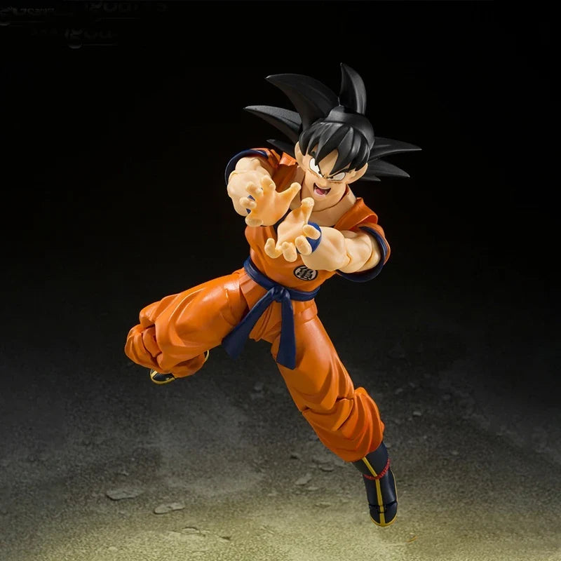 Bandai genuine original SHF Dragon Ball series Son Goku The lowest born Saiyan animation model ornaments toy collection gifts