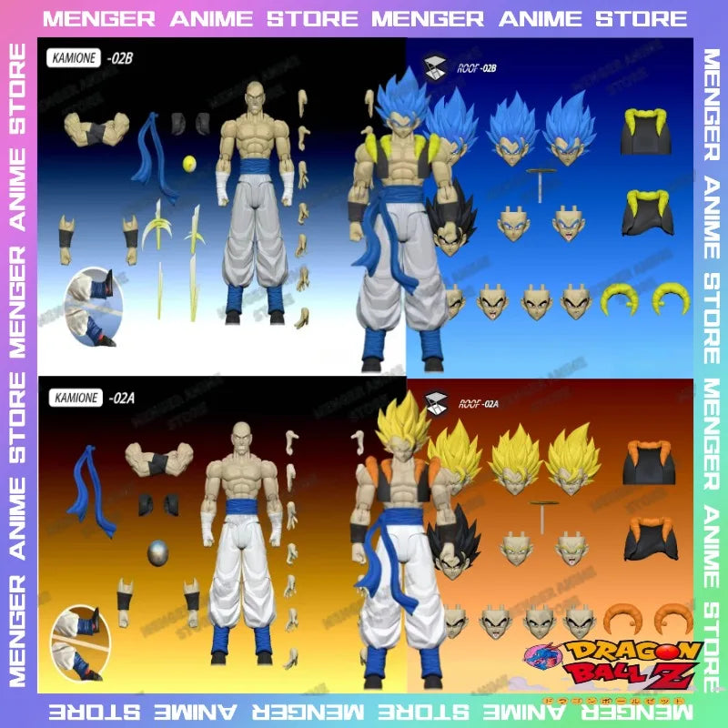 Kamione Dragon Ball Z SHF Super Saiyan SSJ Gogeta Hell Muay Thai Monk Version Anime Action Figures Statue Toys Collectible Gifts