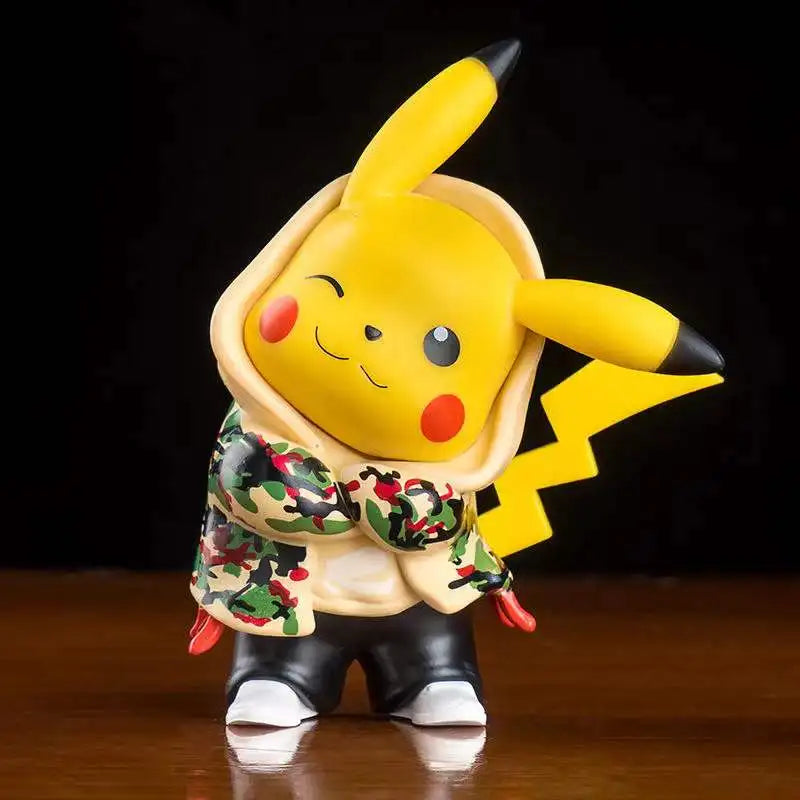 Anime Pokemon 12CM Pikachu Cosplay Action Figure Mini Q Cute Cartoon PVC Model Toys Children Gifts