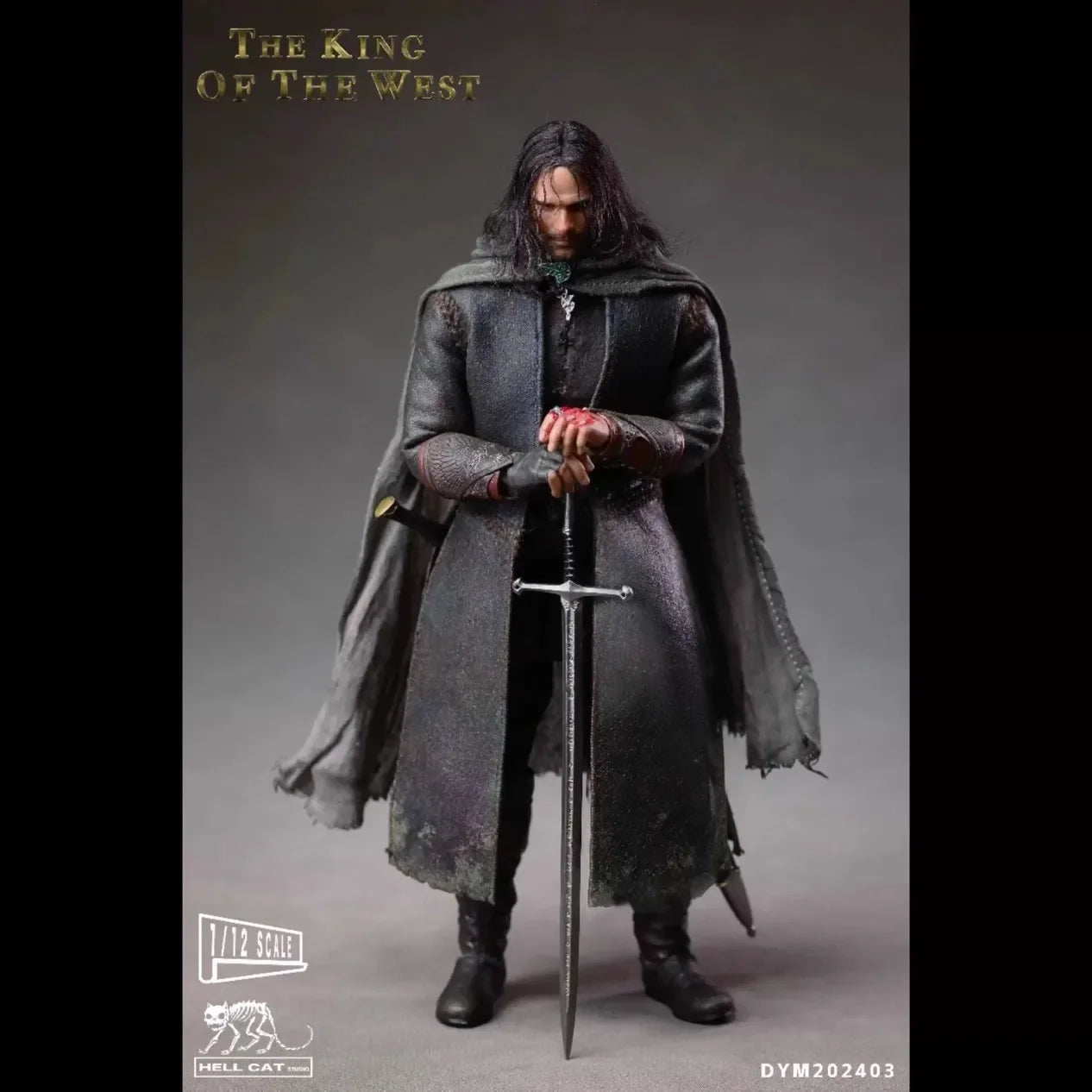 Hell Cat New 1/12 The King Of The West Action Figure 6-inch Aragorn Anime Figurine Soldier Statue Collectible Toys DYM202403