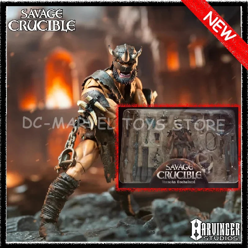 In Stock 2025 Harbinger Studios 1/12 7inch Action Figure Savage Crucible Varnoks Unchained Anime Model For Gift Toys