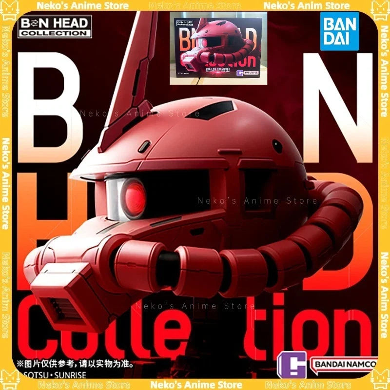 【In Stock】BANDAI Tides BN HEAD Collection VOL.3 Char's Zaku II Anime Model Trendy Toys Desktop Doll Collectibles gift