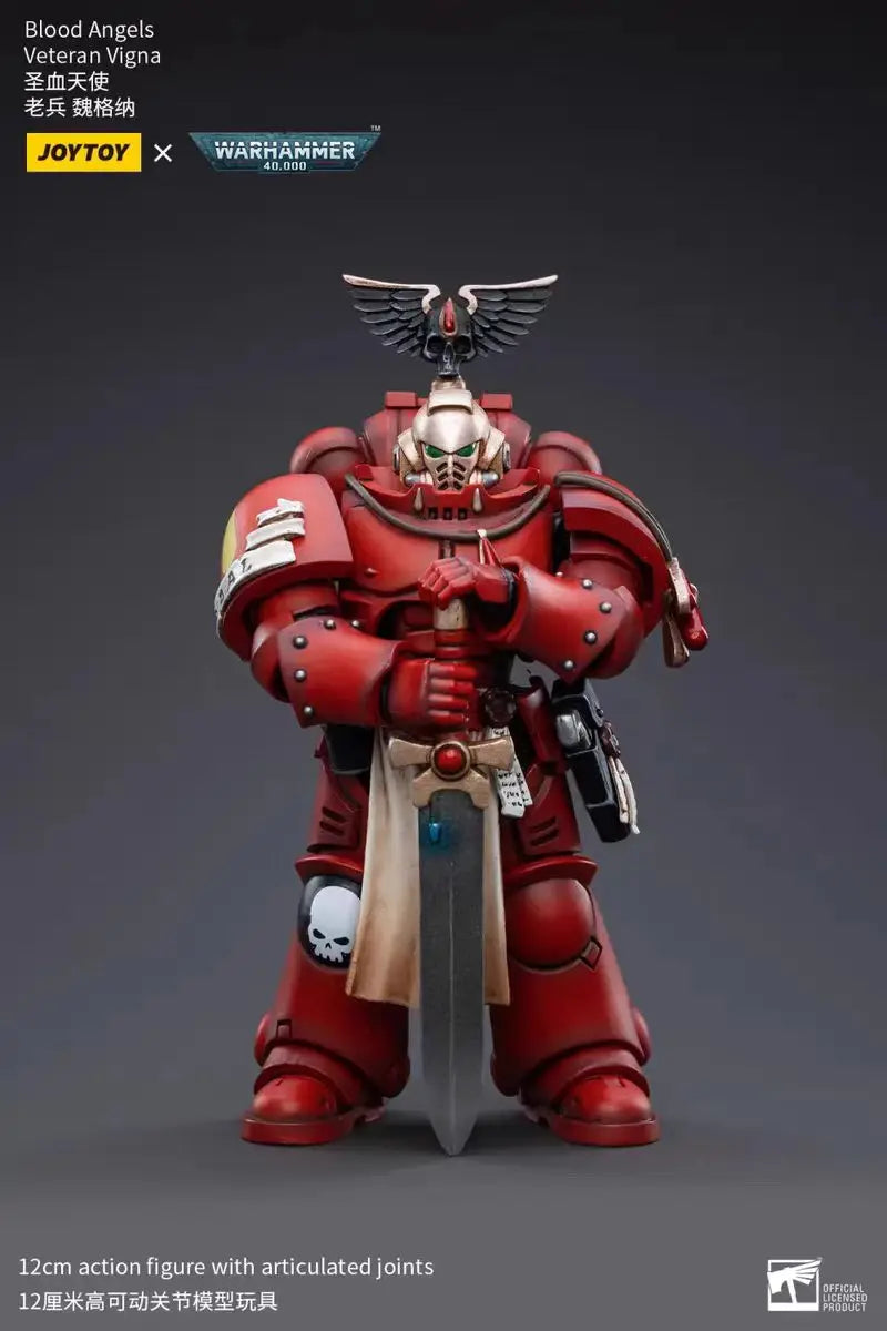 【In Stock】JOYTOY Warhammer 40K Blood Angels Veteran Vigna Salus Alberigo Laenatus 4PCS 1/18 Action Figure Toy Model