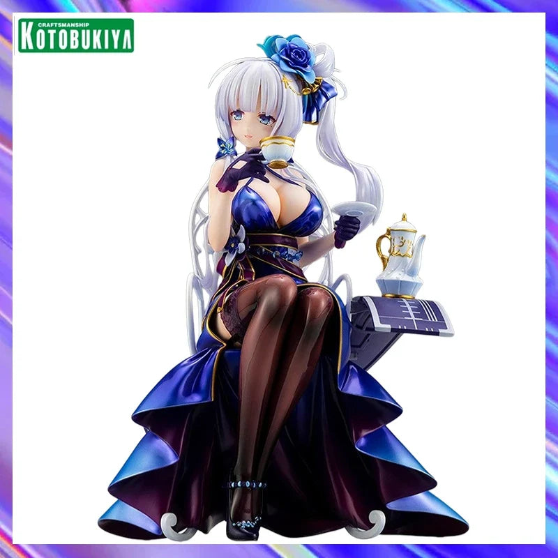 Original in Stock KOTOBUKIYA Azur Blue Route Illustrious Never Ending Tea Party 1/7 Figures Model Toys Gifts Collection