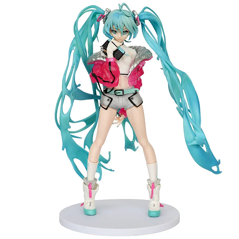 24cm Anime Hatsune Miku Action Figures Beautiful Girl Trendy Singer Figures Model Toys Kawaii Doll Children's Christmas Present