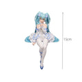 Neue Hatsune Miku Figur Rosa Schmetterlingsfee weißes Kleid sitzend Nudeln PVC Modell Spielzeug Kuchen Heimdekoration Sammelgeschenke