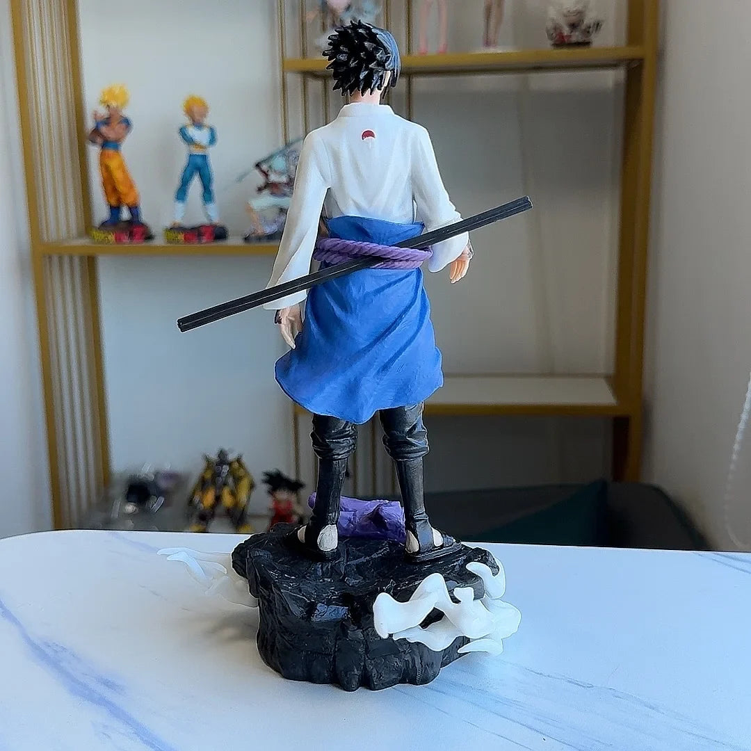 27.5CM Naruto Uchiha Sasuke Curse  Action Figures Cartoon Anime GK PVC Model Doll Collectible Statue Boy Toys For Children Gift