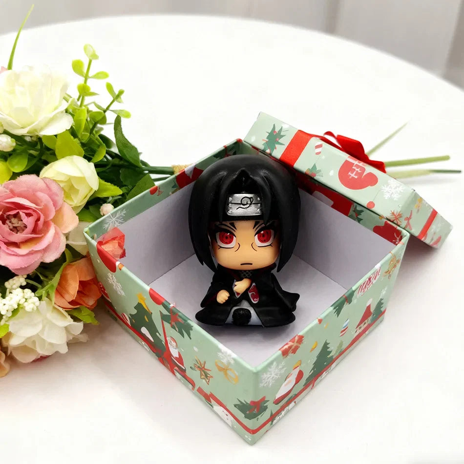 9cm Naruto Anime Figure Naruto Kakashi Action Figure Q Version Kawaii Sasuke Itachi Figurine Car Decoration Collection Model Toy