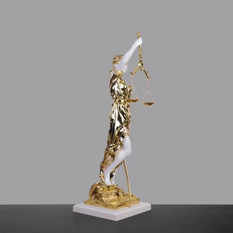 Goddess of Justice and Justice Sculpture Fairness Justice Statue Lawyer's Office Legal Scale Decoration Living Room Decoration