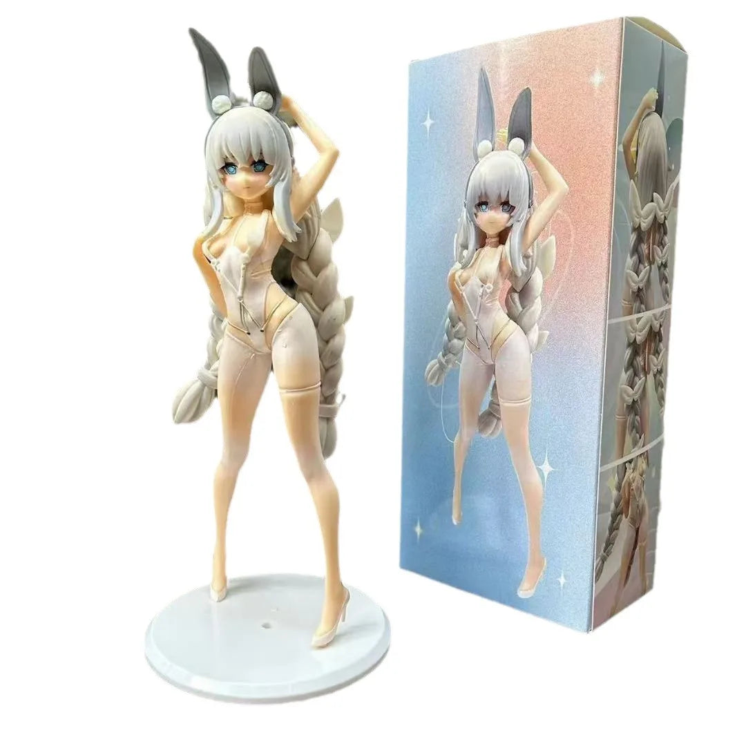 27CM Anime Azur Lane Le Malin Figure Sexy Cute Bunny Girl Anime Standing Posture Model Toy Gift Collection  Ornaments PVC