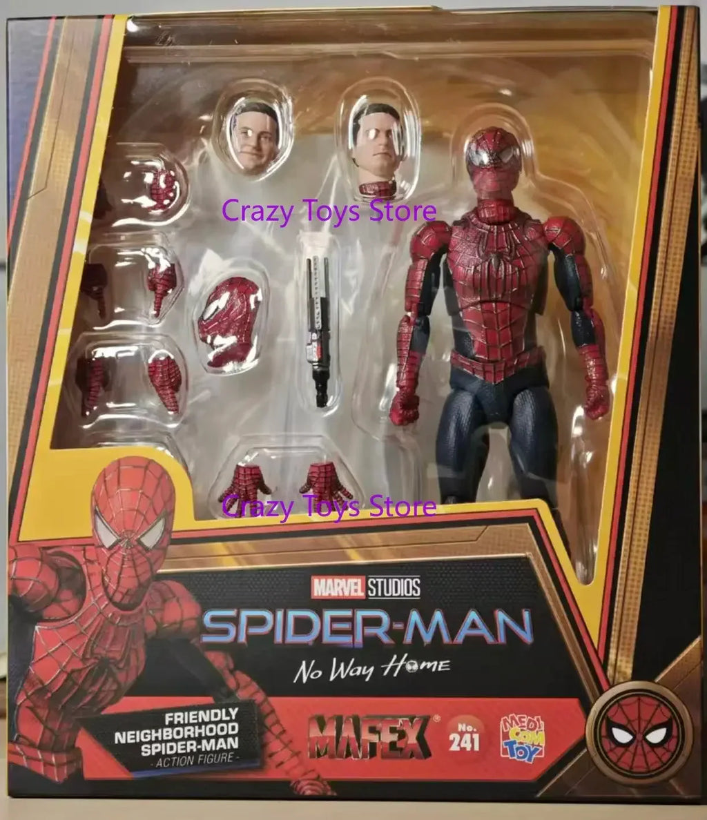 In Stock Original MAFEX No.241 Spider-Man Tobey Maguire Hero Never Comes Back Neighborhood Action Figure Model Toy.