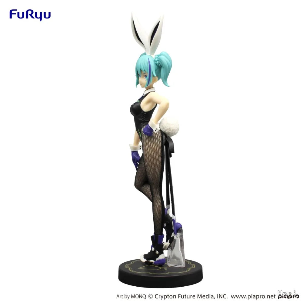 In Stock FuRyu Original Genuine  Piapro Characters Hatsune Miku BiCute Bunnies Figure Street Violet Color Ver. 30cm Model Toys