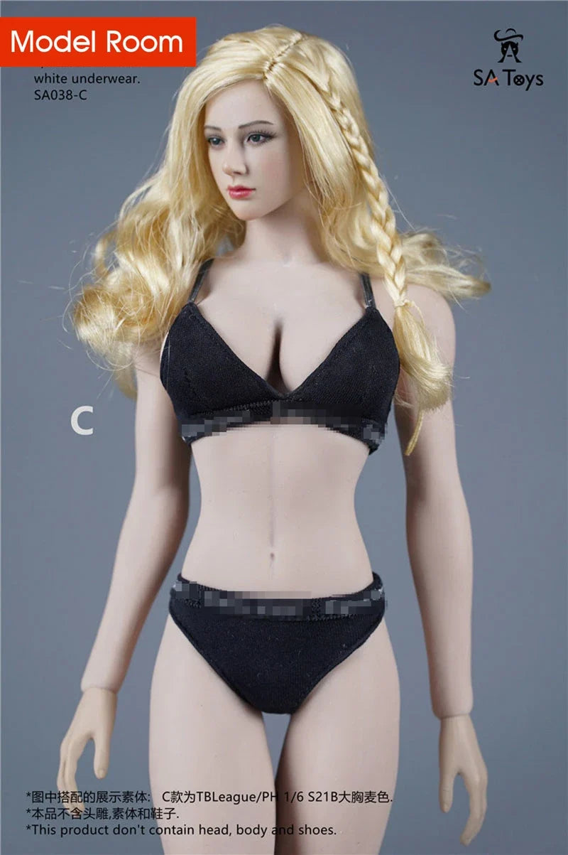 SA038 1/6 Scale Classic Underwear Sport Yoga Vest and Underpants Set Soldier Clothes Model Fit 12'' Action Figure Body Dolls