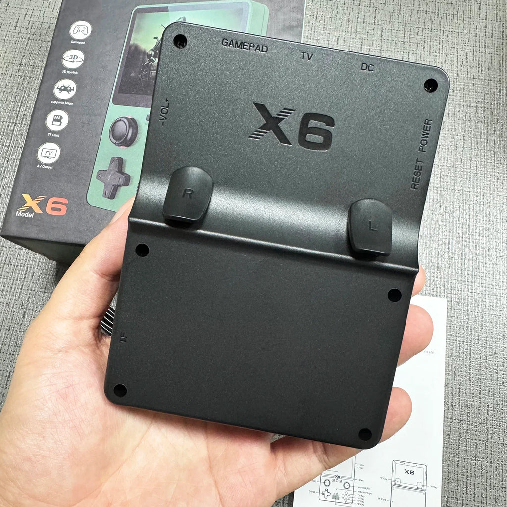 New X6 3.5Inch IPS Screen Handheld Game Player Dual Joystick 11 Simulators GBA Video Game Console for Kids Gifts