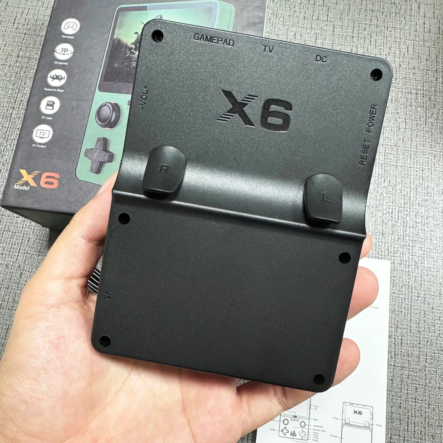 New X6 3.5Inch IPS Screen Handheld Game Player Dual Joystick 11 Simulators GBA Video Game Console for Kids Gifts