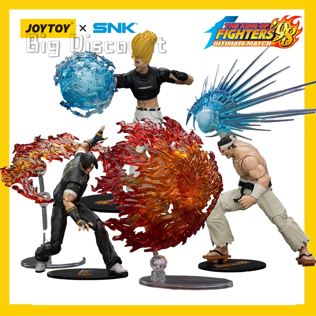 [IN STOCK] JOY TOY SNK Action Figure 1/18 KOF 98UM Hero Team Kyo Kusanagi and Goro Daimon and Benimaru Nikaido Anime Model