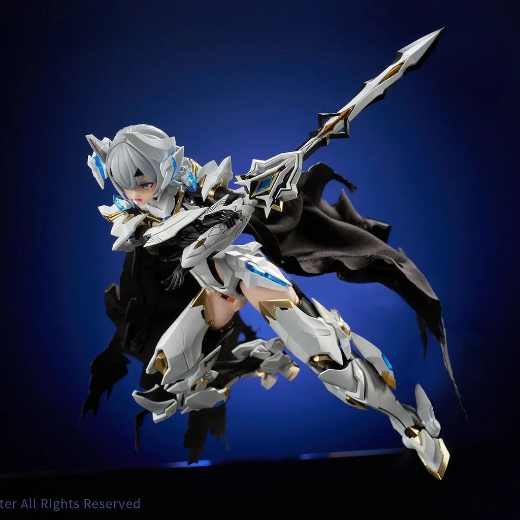 【In stock 】1/12 White Dragon Knight Galahad Mechanical Mecha Girl Assembleable and Poseable Model