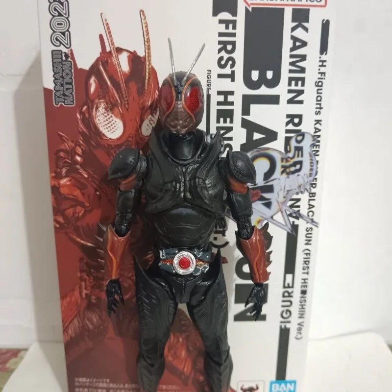 15cm Bandai SHF Kamen Rider Black Sun Anime Figure Statue Pvc Action Figurine Collection Model Toys Boy Gift Home Decoration