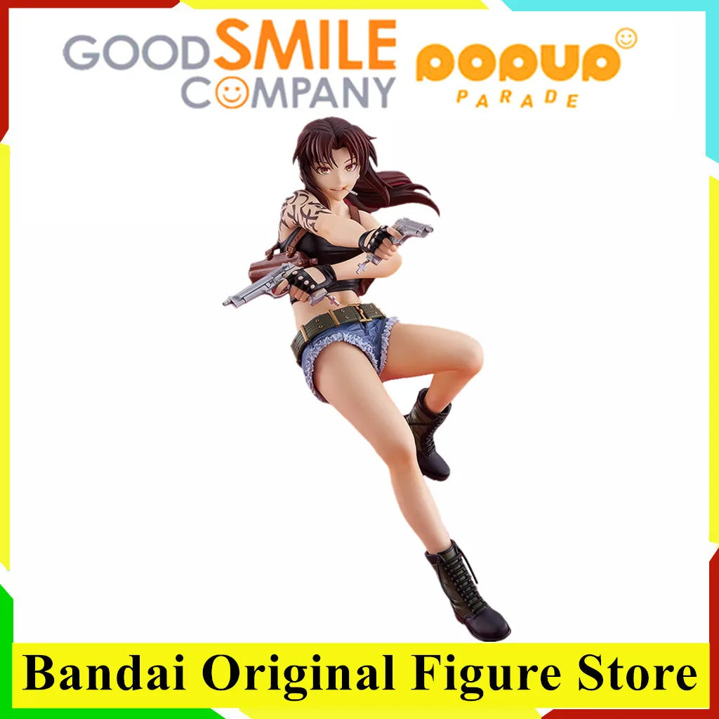 Original Anime Black Lagoon Revy Pop Up Parade L Size Action Figure Toys PVC Model Collection Figurine Doll Gift