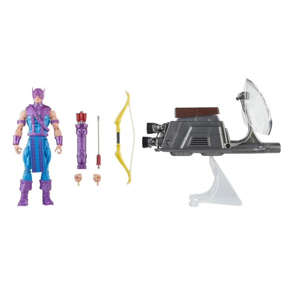 Hasbro Marvel Legends The Avengers 60th Anniversary Hawkeye with Sky-Cycle 6-Inch Action Figure and Vehicle Toy Birthday Gift