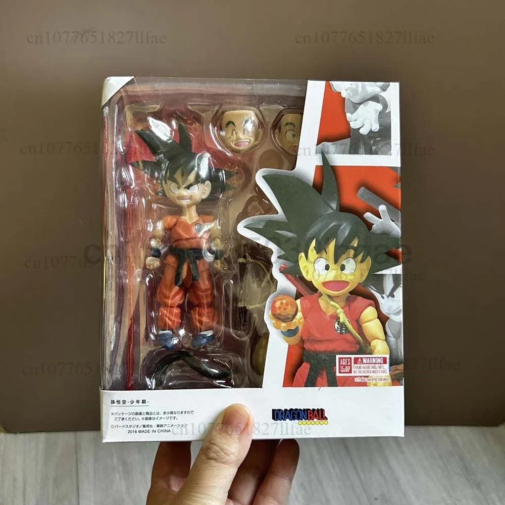 SHF Dragon Ball Z Son Goku Gk Somersault Cloud Son Goku Innocent Challenger Childhood Action Figure Model Toy Bookshelf Ornament