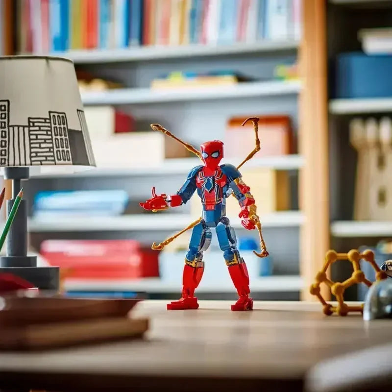 76298 Marvel Iron Spider-Man Construction Figure, Super Hero Toy for Kids, Buildable Toy Model, Gift for Boys and Girls