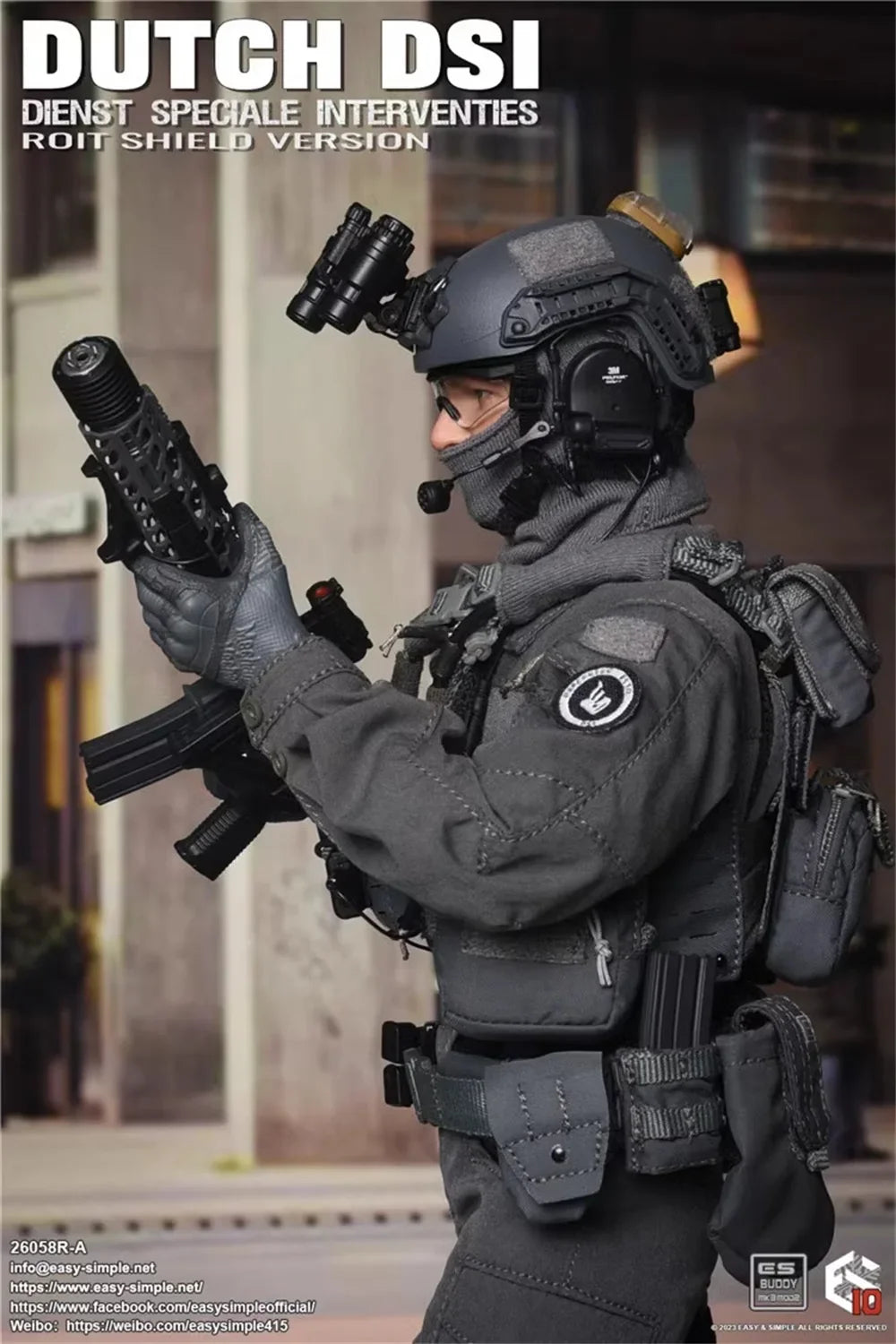 1/6 Easy&Simple ES 26058R Dutch Dienst Speciale Interventies Riot Shield Version A Full Set Action Figure Model Gift For Fans
