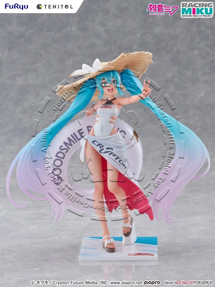 In Stock Original Genuine FuRyu Tenitol Racing Miku 2024 Ver. Vocaloid Figure 210mm Anime Statue Collectible Japanese Model Gift