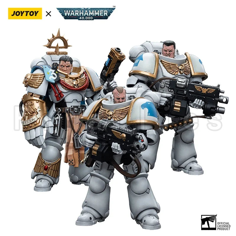 1/18 JOYTOY Action Figure 40K Space Marines White Consuls Intercessors Anime Collection Model Toy