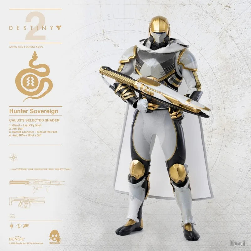 Threezero Original 1/6 Destiny 2 Finished Movable Doll Game Action Characters Boys and Girls Toys Warlock Hunter Collection Gift