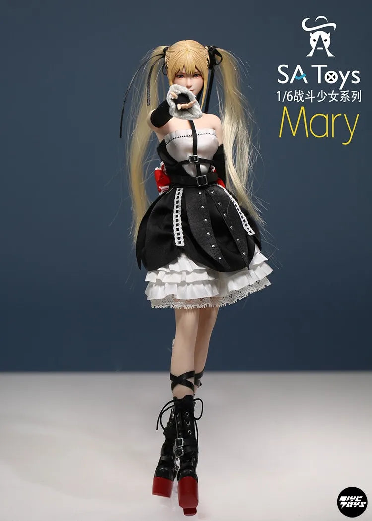 Brand New In Stock SA Toys M001 1/6 Female Mdry Combat Double Ponytail Girl Set Suit Clothes Model 12'' TBL S44A Action Figure