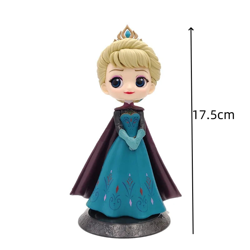 HOT 20+ Style Princess Q Posket Princess Snow Elsa & Anna clown PVC Anime Dolls Figures Collectible Model Kid Toys Gift