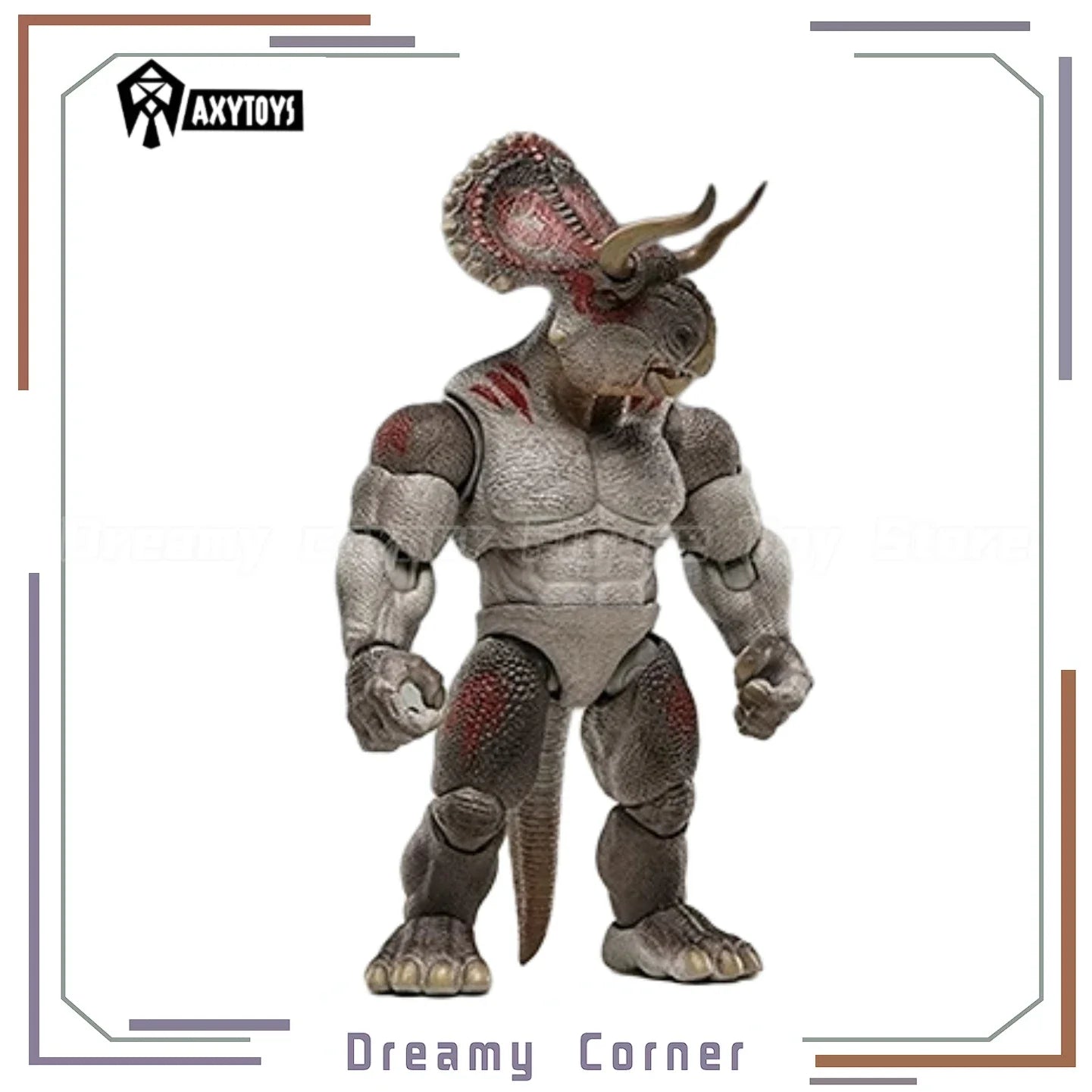ã€In Stockã€‘Original AXYTOYS AXY-011A AXY-012A AXY-013A AXY-014A Dinosaur Battlefield Horned Dinosaur 1/12 Action Figure Toy Model