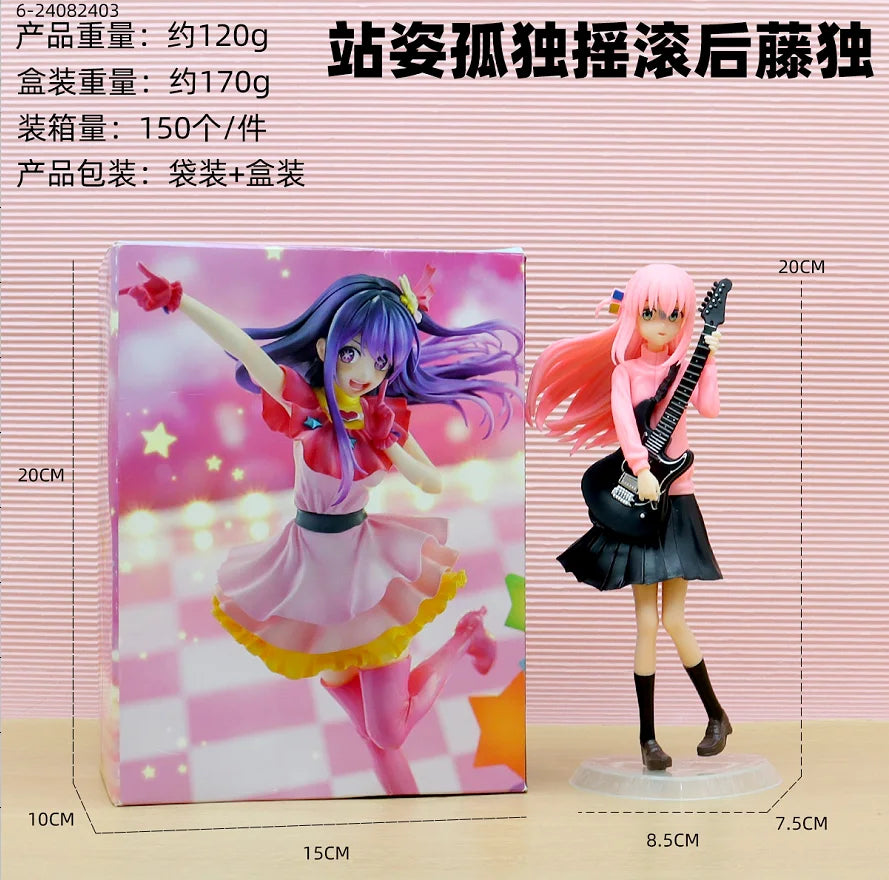 15CM Anime Bocchi the Rock! Gotou Hitori Figure Guitar Performance Scene Model Toy Gift Collection Ornament Action Figure PVC