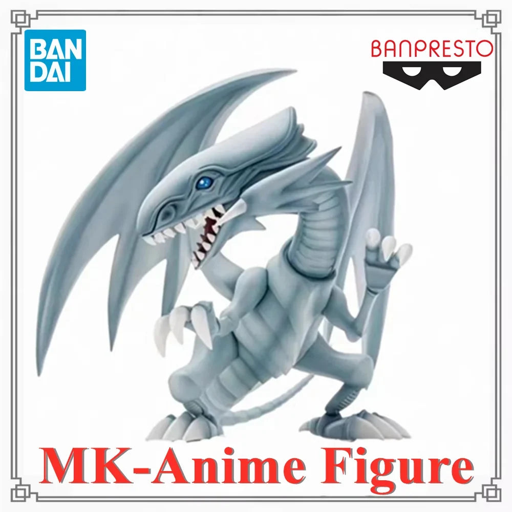 Bandai Original KONAMI Monsters Blue-Eyed White Dragon Yu-Gi-Oh! Anime Figure Action Figurine Toys PVC Model Collection Doll