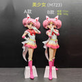 2Pcs Anime Sailor Moon Tsukino Usagi Unique Charm Sailor Moon Eternal Super Sailor Satsuki Model Toy Gift Action Figure 16CM