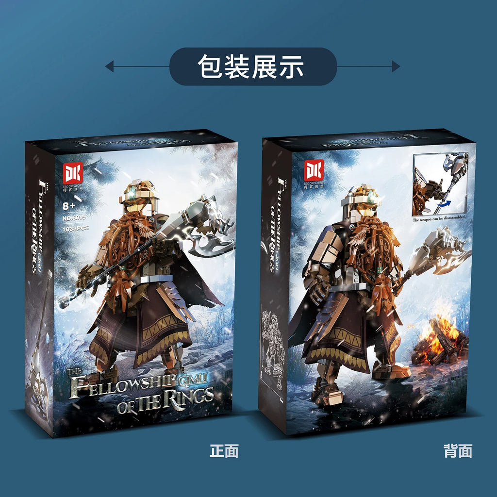 1033PCS Ring Protector Dwarf Warrior Building Blocks Middle-earth Mythology Figure Model Tribal Dwarves Kids Toys Birthday Gifts