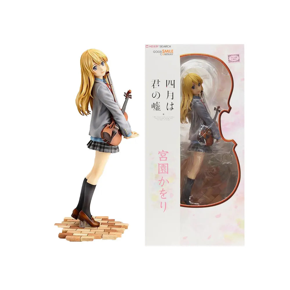 20CM Anime Your Lie in April Figure Miyazono Kaori Standing Animation Model Toy Gift Collection Decoration Ornaments PVC