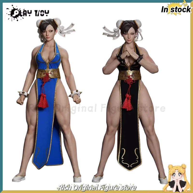 【In Stock】Original PLAY TOY P023 Street Fighter Chun Li Animation 1/6 Action Figure Model Toys Ornaments