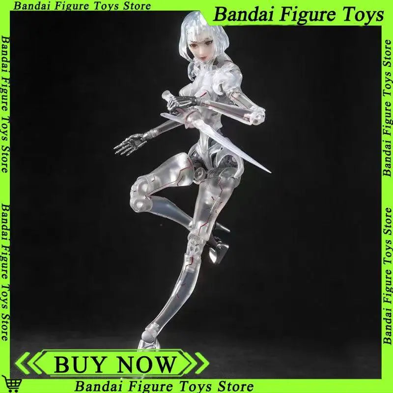 New Guke 1/12 Scale Women Soldier Robot Agent C1 Action Figure Model Transparent Skeleton Full Set 6-Inches Collection Toys Gift