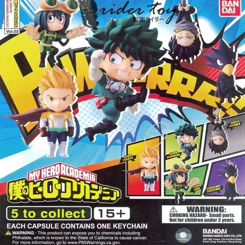 Original My Hero Academia Gashapon Toys Izuku Midoriya Tsuyu Asui Shouta Aizawa Million Figure Model Ornaments Toys